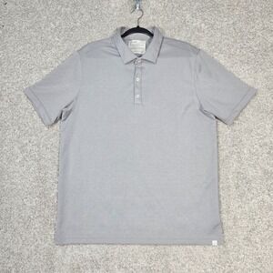 Ministry of Supply Apollo Polo Mens 2XL Grey gray Short Sleeve